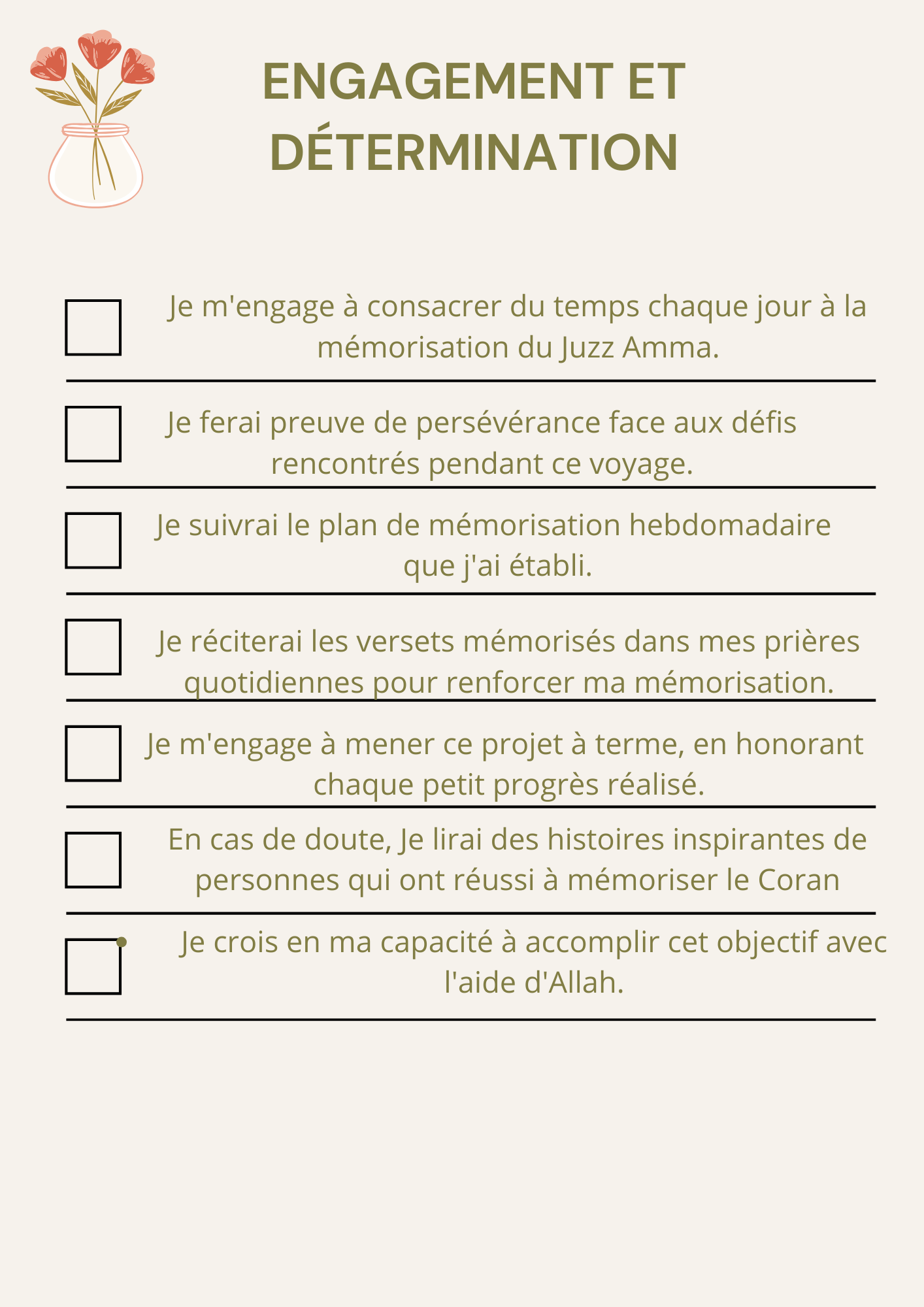 Template de mémorisation du Juzz Amma